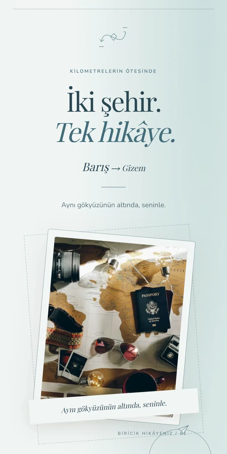 Uzak Mesafe örnek sayfasının görünümü