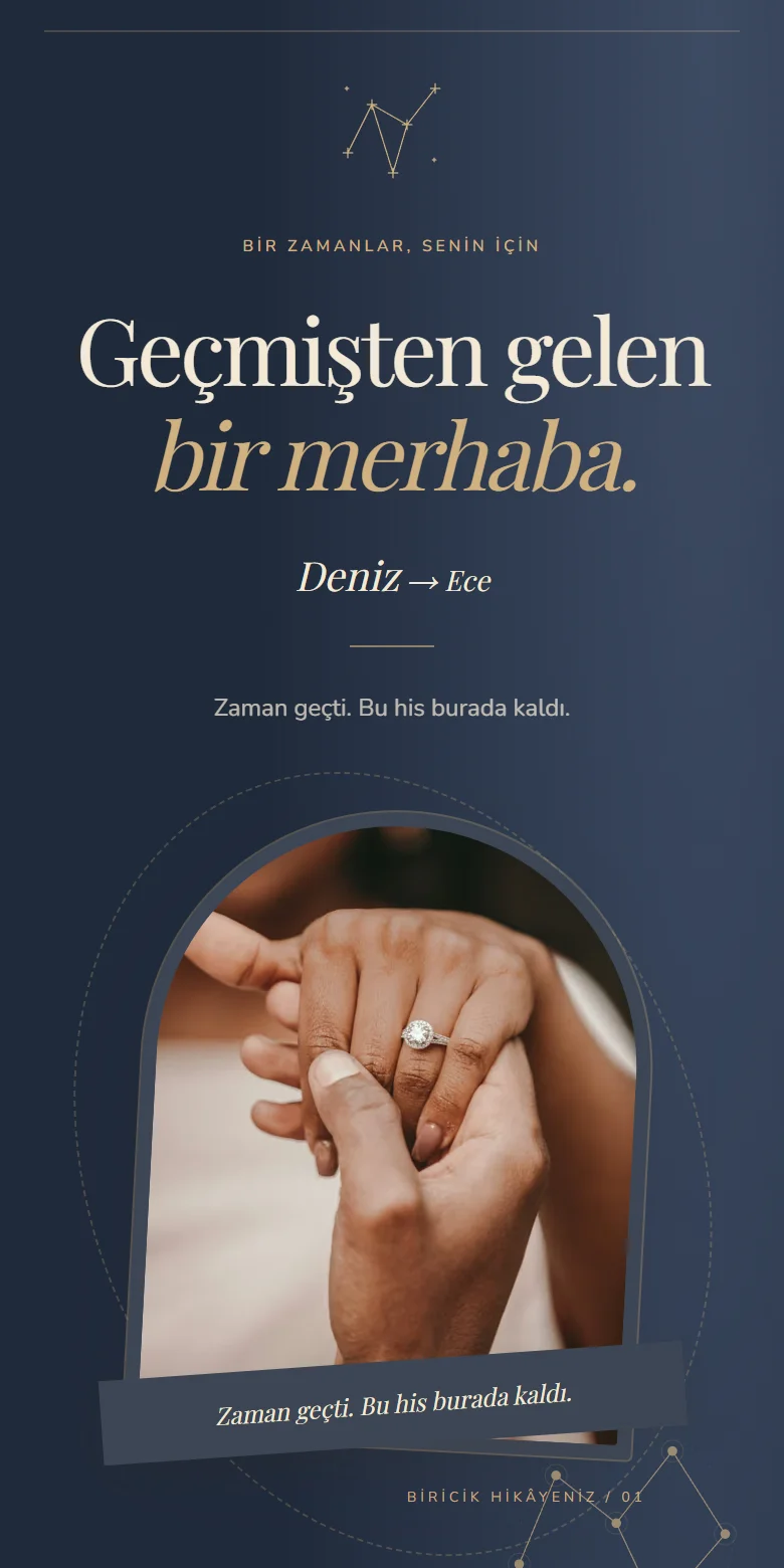 Zaman Kapsülü örnek sayfasının görünümü