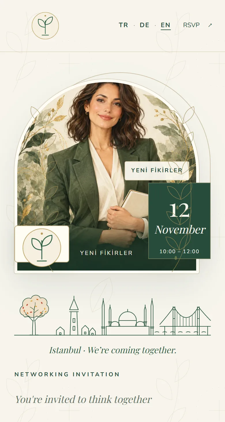 Example of a digital event invitation on a phone